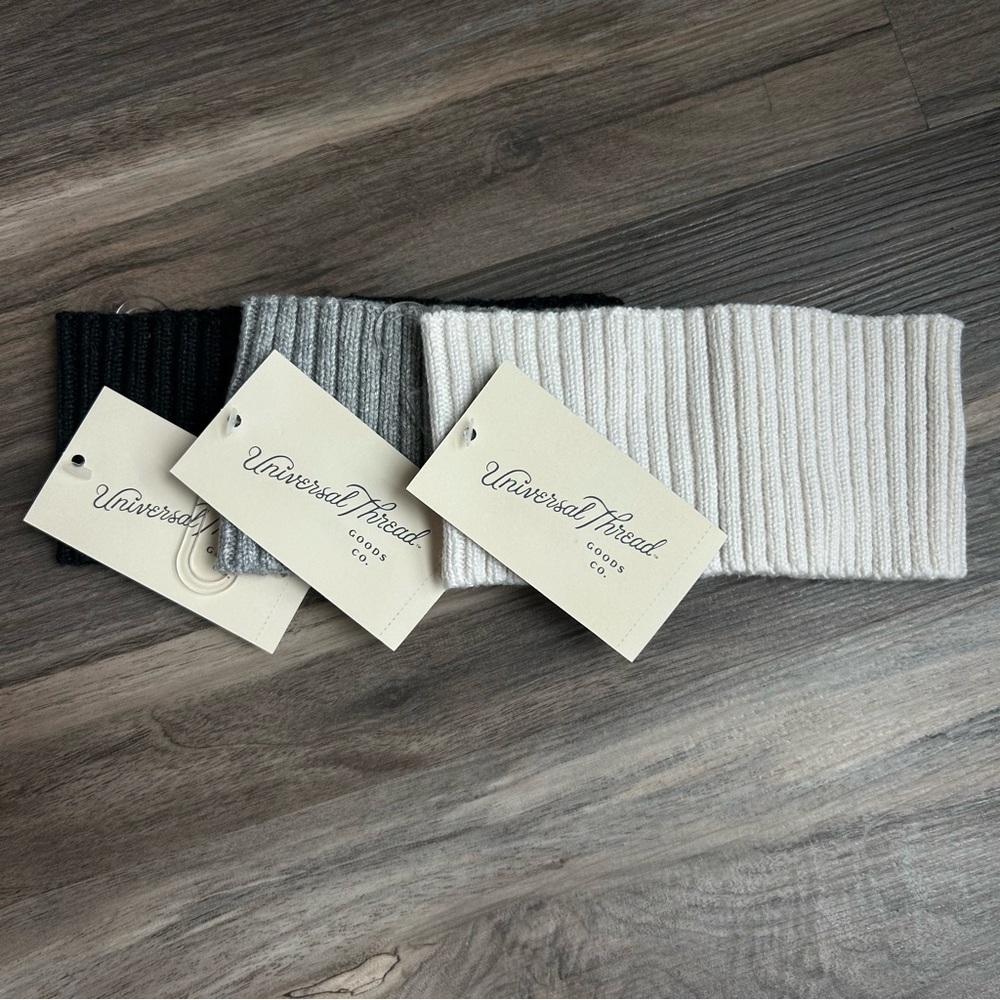 NWT 3pk Universal Thread Ribbed Knit Headband - Picture 2 of 5